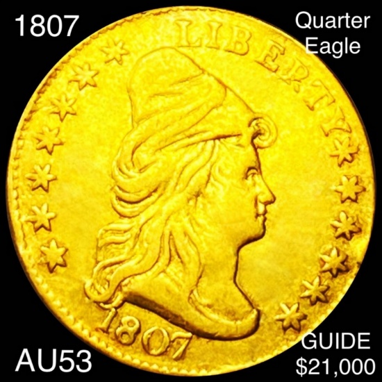 1807 $2.50 Gold Quarter Eagle CHOICE AU