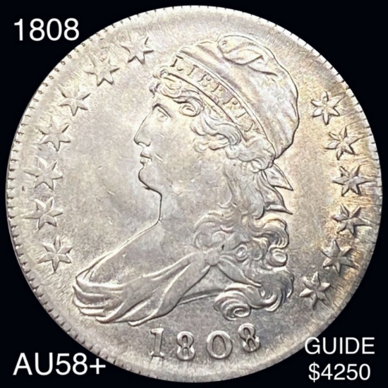 1808 Capped Bust Half Dollar CHOICE AU