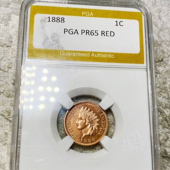 1888 Indian Head Penny PGA - PR 65 RED