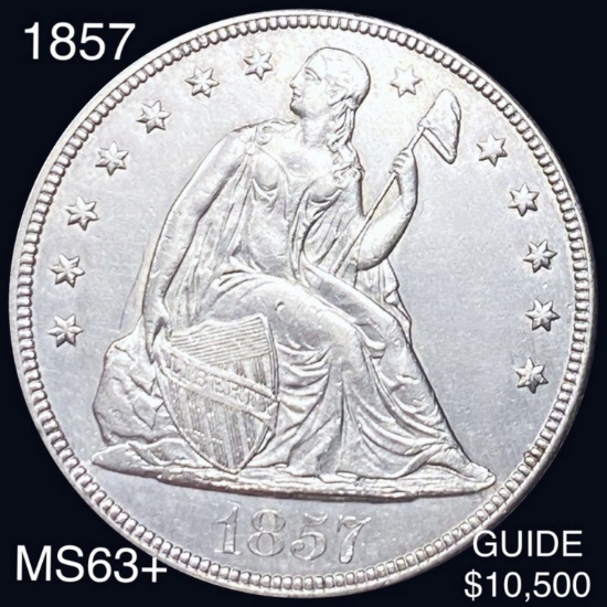 1857 Seated Liberty Dollar CHOICE BU