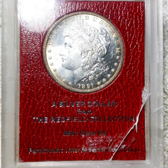 1891-S Morgan Silver Dollar REDFIELD - MS65