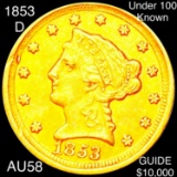 1853-D $2.50 Gold Quarter Eagle CHOICE AU