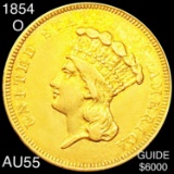 1854-O Rare Gold Dollar CHOICE AU