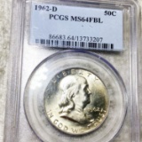 1962-D Franklin Half Dollar PCGS - MS 64 FBL