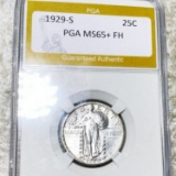 1929-S Standing Liberty Quarter PGA - MS65+ FH