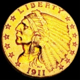 1911 $2.50 Gold Quarter Eagle UNCIRCULATED