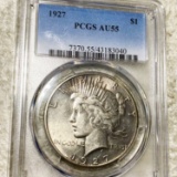 1927 Silver Peace Dollar PCGS - AU55