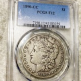 1890-CC Morgan Silver Dollar PCGS - F12