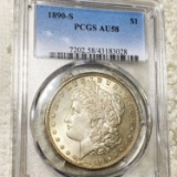 1890-S Morgan Silver Dollar PCGS - AU58