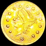 1867 Cal. Round Gold 1/4 Dollar UNCIRCULATED