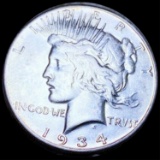 1934-S Silver Peace Dollar CLOSELY UNC