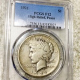 1921 Silver Peace Dollar PCGS - F12