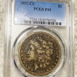 1892-CC Morgan Silver Dollar PCGS - F15