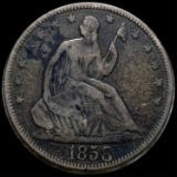 1858 Seated Liberty Half Dollar LIGHTLY CIRC