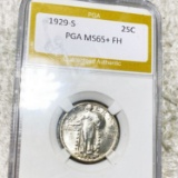 1929-S Standing Liberty Quarter PGA - MS65+ FH