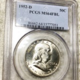 1952-D Franklin Half Dollar PCGS - MS 64 FBL