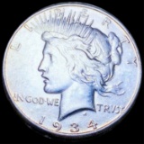 1934-S Silver Peace Dollar NEARLY UNCIRCULATED