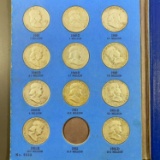 1948-63 Franklin Half Dollar Book XF/AU 29 COINS