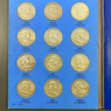 1948-1963 Franklin Half Dollar Book XF/AU 35 COINS