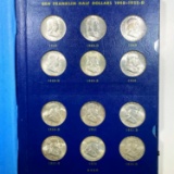 1948-63 Franklin Half Dollar Book UNC 35 COINS