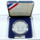 1991 United States USO Silver Dollar GEM PR 1Oz