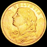 1927 Switzerland Gold 20 Francs UNCIRCULATED