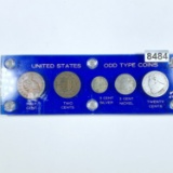 United States Odd Type Coin Set NICELY CIRC