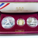 1992 Olympic Coins 1Oz & 1/2Oz Silver 1/4Oz Gold