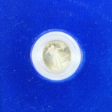 1986 $5 Gold Half Eagle GEM PR 1/10Oz