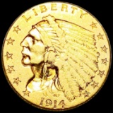 1914-D $2.50 Gold Quarter Eagle CLOSELY UNC