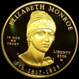 2008-W $10 Elizabeth Monroe Gold Coin GEM PR 1/2Oz