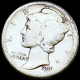 1916-D Mercury Silver Dime NICELY CIRCULATED