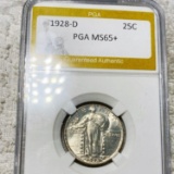 1928-D Standing Liberty Quarter PGA - MS65+