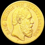 1873 Germany Gold 10 Mark UNCIRCULATED