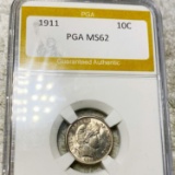 1911 Barber Silver Dime PGA - MS62