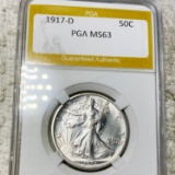 1917-D Walking Half Dollar PGA - MS63