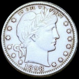 1898-O Barber Silver Quarter CLOSELY UNC