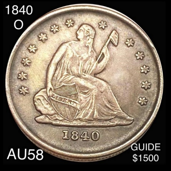 1840-O Seated Liberty Quarter CHOICE AU