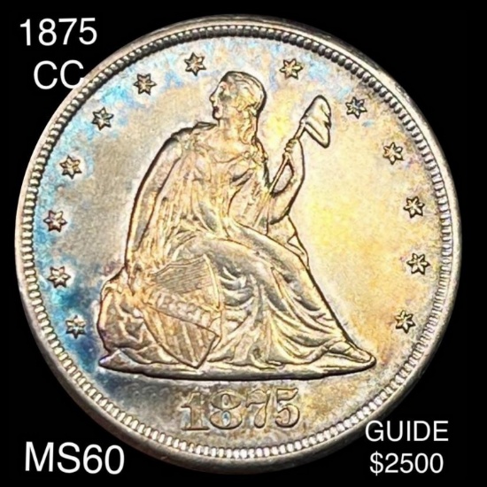 1875-CC Seated Twenty Cent Piece UNCIRCULATED