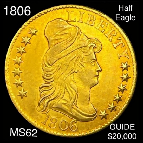 1806 $5 Gold Half Eagle UNCIRCULATED