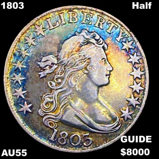 1803 Flowing Hair Half Dollar CHOICE AU