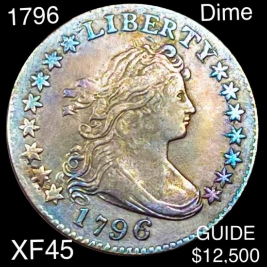 1796 Draped Bust Dime LIGHTLY CIRCULATED