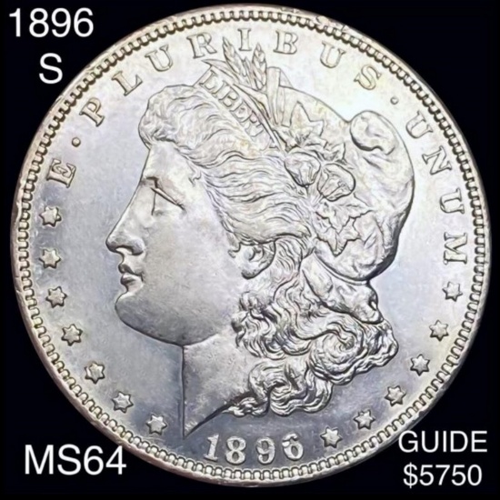 1896-S Morgan Silver Dollar CHOICE BU