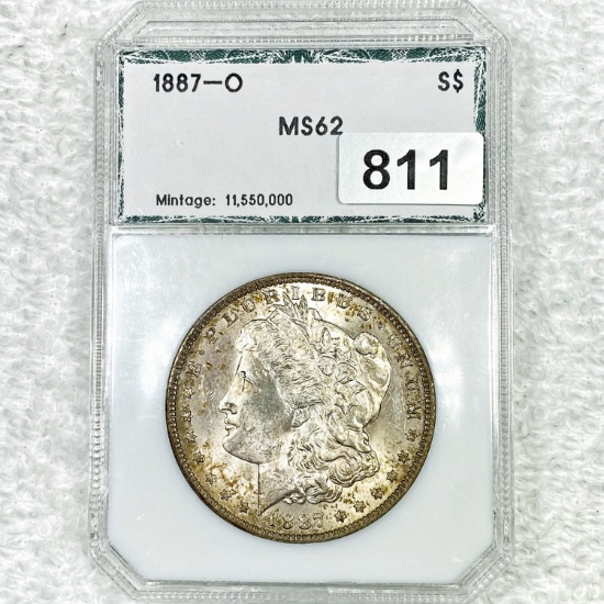 1887-O Morgan Silver Dollar PCI - MS62