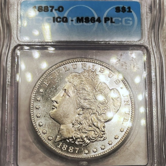 1887-O $1 Morgan ICG MS64PL