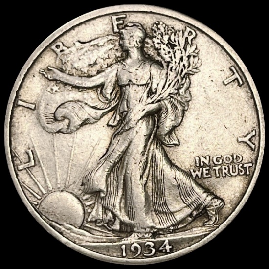 1934-S Walking Liberty Half Dollar LIGHTLY