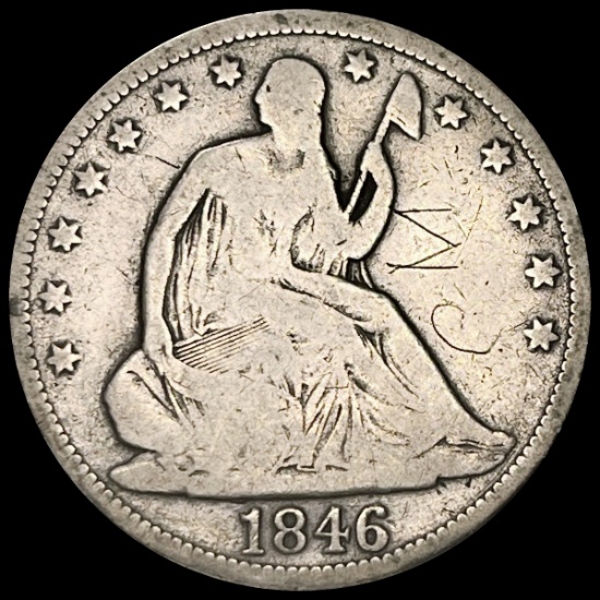 1846 Seated Liberty Half Dollar NICELY CIRCULATED