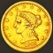 1843-O $2.50 Gold Quarter Eagle LIGHTLY