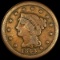 1844 Braided Hair Large Cent NICELY CIRCULATED
