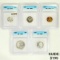1954 Set of 5 ICG - PR64+